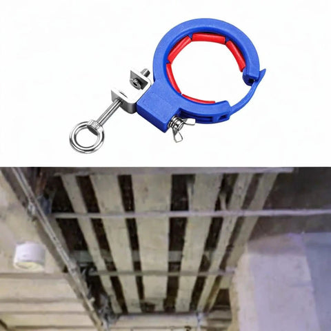 Heavy Duty Cable Tray Pulley Roller For Electrical Wire Pulling Tool Stainless Steel Wire Guide Roller, blue and red clamp