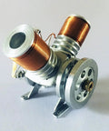 Mini Metal V Type Double Cylinder Electromagnetic Engine Model V2 Working Demonstration Toy For Hands On Physics Experiment With Six To Twelve Volt Supply, metal dual-cylinder model