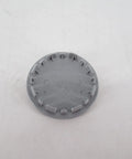 Back view of Subaru Wheel Center Cap 28821VA011 Black Hub Cap Replacement showing attachment details