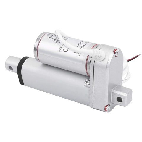 Heavy Duty Electric Linear Actuator Motor delivering smooth silent performance and integrated safety stop switch for zero hassle telescopic rod glide at 48 volt DC, compact design.