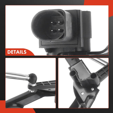 Close-up of Left Rear Ride Height Sensor for Audi A6 A7 Q5 S6 S7 SQ5 Replacement 8R0941309C 8R0941309E connector and arm details.