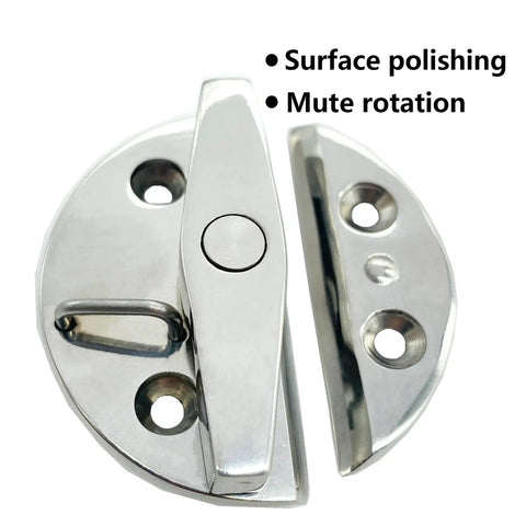 Marine Grade 316 Stainless Steel Boat Door Hatch Round Turn Button Twist Catch Latch Hardware For Yachts, polished steel