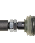 Heavy Duty Kickass Steering Arm Tie Rod Ball Joint Straight Swap Replacement For Case Ih 4wd Loader Backhoe Real Deal Fixed Farm Steering 144457A1 112509A1 close-up view showing ball joint detail and connecting nut.