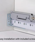 Badass Face Frame Rear Mounting Brackets 5 Pairs For Drawer Slide Cabinet Hardware With Screws Built Legit Heavy Duty Alloy Steel installation of bracket with screws.
