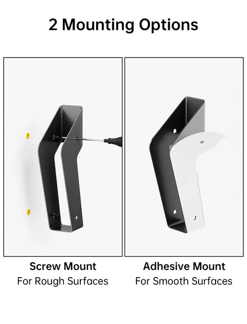 2 mounting options for Heavy Duty Under Desk Laptop Mount And Wall Holder Adjustable Metal Bracket for various surfaces.