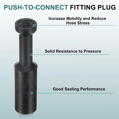 15 Pack Five Sixteenth Inch Tube OD Push To Connect Pneumatic Fittings Plug Cap Style Blanking Plugs product image
