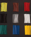 Two To One Heat Shrink Tubing Set With Flame Retardant V0 Rating, Nine Colors And Six Diameters, 162 Pieces In Clear Plastic Box