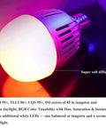 7W RGBWW LED Bulb With Full Tunable 2000K To 10000K Color Temperature High CRI 95 Plus TLCI 96 CCT HSI And FX Modes Built In Battery