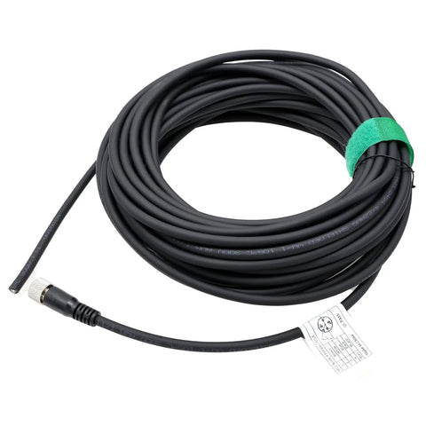 Coiled Industrial Grade M12 A Coded 4 Pin Female Shielded Cable For Actuator Sensor Encoder To Bare Wire Leads 1m Heavy Duty Cable