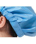 No Sweat Antistatic Work Caps Featuring Ventilated Mesh Window durable dust proof headgear side view of blue cap