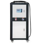 Heavy Duty Industrial Water Chiller Featuring Rapid Air Cooled Setup And Slick Temperature Regulation With Six Horsepower Auto Pump And Stainless Steel Reservoir Tank on wheels