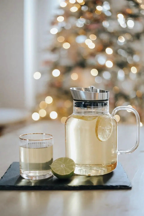 All In One Extra Large Multi Brew Borosilicate Glass Teapot Kettle And Pitcher With Tip And Pour Filter Lid For Hot Tea Iced Tea