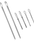 Drawstring Threader Tool Set Six Pack With Spring Threaders, Rope Threader Clips And Bodkin Sewing Tools for easy garment threading
