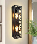 2-Light Industrial Vanity Lighting Fixtures Vintage Brown Metal Farmhouse Wall Sconces For Bathroom with E26 Base
