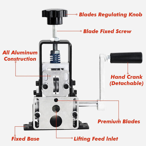 2 In 1 Drill Powered Wire Stripping Tool For Scrap Copper Recycling Automatic And Manual Modes With Hand Crank and Alloy Blades