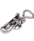 Toggle Latch Clamp 304 Stainless Steel 300 lb Capacity Adjustable Locking Fastener for cabinets and tool boxes, close-up angle view
