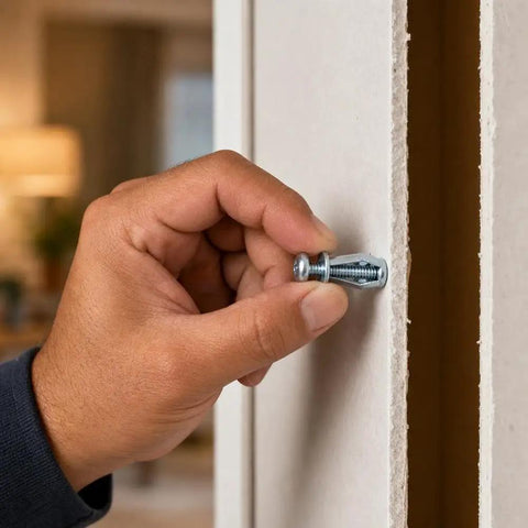 Hand inserting a heavy duty button rivet nut from the Heavy Duty Button Rivet Nut Locking Hardware Kit With M4 M5 M6 Threaded Fasteners For Sheet Metal Panels.