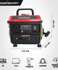 Front view of Ultralight 1200W 2 Stroke Portable Generator For Camping And Outdoor Adventures Lightweight Carrying Handle Ready For RV Trips