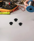 60 Piece Black Rubber Grommet Kit Single Sided Cable Hole Covers Plugs For Cabinets And Boxes Outdoor Use Multipurpose Weatherproof Wire Grommets For Holes No Fuss Easy Install, black grommets on workbench