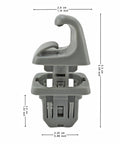 Front view of Two Pack Sun Visor Bracket Clips Holder For Toyota Camry Corolla Highlander RAV4 And More OE Grade Durable Sun Visor Retainer in Gray