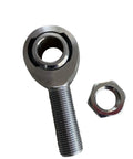 Rock Solid Steel Left Hand Thread Male Rod Ends M16 X 2.0 with nut, precision heim joint for steering link upgrades.