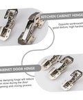 Soft Close Concealed Cabinet Hinges 4 Pack Stainless Steel Wardrobe Door Hinges For Kitchen And Closet Cabinets With Damping Mechanism No Squeak Durable Easy Install Rust Resistant displayed with details and features.