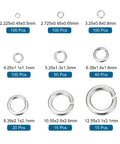 540 Piece Split Lock Washer Kit In M2 M2.5 M3 M4 M5 M6 M8 M10 M12 Sizes Pro Grade 304 Stainless Steel Rust Resistant For DIY Projects And Quick Fixes For All Your Repair Tasks, assorted sizes