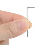 Close-up of a hand holding a single piece from the 0.9mm Hex Key Wrench Set with 5 Pcs, L Shaped Allen Keys for Precise CRV Repairing Tool.