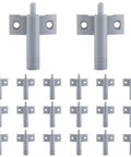 Twenty Piece Grey Plastic Soft Close Drawer Dampers For Kitchen Cabinets Wardrobes And Dressers Smooth As Butter Slide showing 20 pack of drawer dampers.