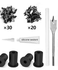 Cable Routing Kit For Three Quarter Inch Wall Holes With Four Wall Grommets And Spade Drill Bit Three Quarter Inch Includes Cable Pass Through Mounting Tool Wire Clips Adjustable Clips Silicone Sealant And A Complete Cable Management Set