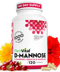 D Mannose Capsules 1000mg With Cranberry Extract Hibiscus And Dandelion For Urinary Tract Support Bladder Health And Kidney Comfort bottle