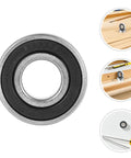 Sealed Deep Groove Miniature Ball Bearings Kit For Electric Vehicle Hubs High Speed Rear Axle Bearings Wear Resistant Replacement For EV Drives And Hub Upgrades, sealed bearing close-up