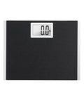 Heavy Duty Body Weight Scale With Extra Wide 15 Inch By 13 Inch Platform Built Tough For Comfortable Feet Fingerprint Resistant Glass Base Ultra Large Backlit LCD 440 Pound Capacity Easy Read Display For Quick Everyday Weights front view with LCD screen showing 0.0 lb