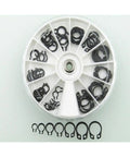 70 Pcs External Retaining Circlips E Clip Washers Retaining Ring Carbon Steel Kit For Auto Repair And DIY Projects in case