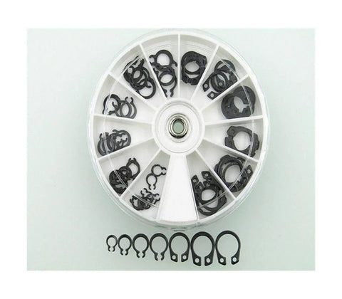 70 Pcs External Retaining Circlips E Clip Washers Retaining Ring Carbon Steel Kit For Auto Repair And DIY Projects in case