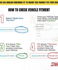 Instructions for checking vehicle fitment for Diesel Fuel Filter For Ford 6.7L Power Stroke F250 F350 F450 2017 And Up Replaces FD4625