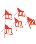 Heavy Duty Plastic Cable Stackers With Nails, 25 Pack Wire Fasteners for organizing cords, red plastic stackers with stainless steel nails.