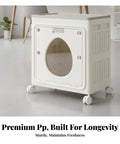 No Sweat Mobile Storage Bin With Flip Top Lid, Foldable Plastic Closet And Nursery Organizer Tote Riding Smooth On Heavy Duty Casters