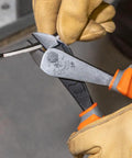 Electrician using 1000V Insulated Diagonal Cutting Pliers 8 Inch With High Leverage Design And Induction Hardened Blades Made In USA