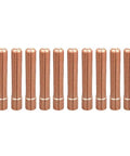 Ten Piece 13N21 Collet TIG Welding Torch Consumables Parts Fits WP 9 20 25 Series, copper collets for precise welding operations.