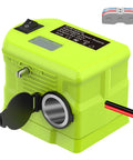 Front view of Step Down Voltage Adapter For 18V Tool Battery To 5V-13V Adjustable Regulator with 16 AWG Wire and Lighter Socket