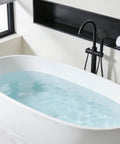 Heavy Duty Metal Bathtub Drain Stopper That Actually Works With Built Hair Catcher And Rapid Flow System Universal Pop Up Tub Plug in white tub.