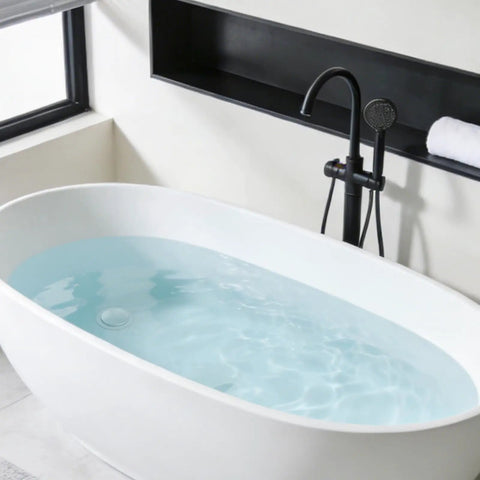Heavy Duty Metal Bathtub Drain Stopper That Actually Works With Built Hair Catcher And Rapid Flow System Universal Pop Up Tub Plug in white tub.