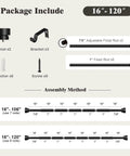 Package includes components for Built Tough Heavy Duty Metal Curtain Rod Set For Windows 66 To 120 Inches Adjustable 1 Inch Pole