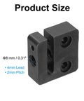 TR8x4 POM Anti Backlash Nut Block Kit For 8mm Diameter Lead Screw With 2mm Pitch And 4mm Lead in black POM material