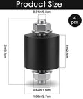 Four Pack Rubber Isolator Mounts For Fitness Equipment 25x27mm M8 anti vibration pad, size diagram, 4 pcs