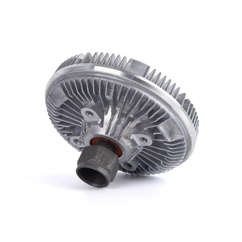 Heavy Duty Fan Clutch For Dodge Ram 1500 2500 3500 2009 2020 5.7L V8 with aluminum design and threaded connector.