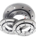 Heavy Duty External Gear Turntable Bearing Rock Solid Slewing Ring Assembly Precision Gearing with three sizes for industrial use.