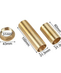 Cool Brass Pipe Fitting Lock Nut Kit With 10 Hex Female Thread Parts For Sink And Faucet Repair Plus Gas Water Oil Connection Seals That Stop Leaks Dead For Your Plumbing Needs, brass 60mm and 100mm parts with 31.5mm and 43mm sizes