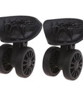 A89 Luggage Wheels Replacement Kit With Double Row Spinner Casters, Heavy Duty Wheel Set For Suitcase, Black